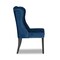 Baxton Studio Lamont Modern Transitional Navy Blue Velvet and Dark Brown Finished Wood Wingback Dining Chair 176-10963-Zoro - alternate 7